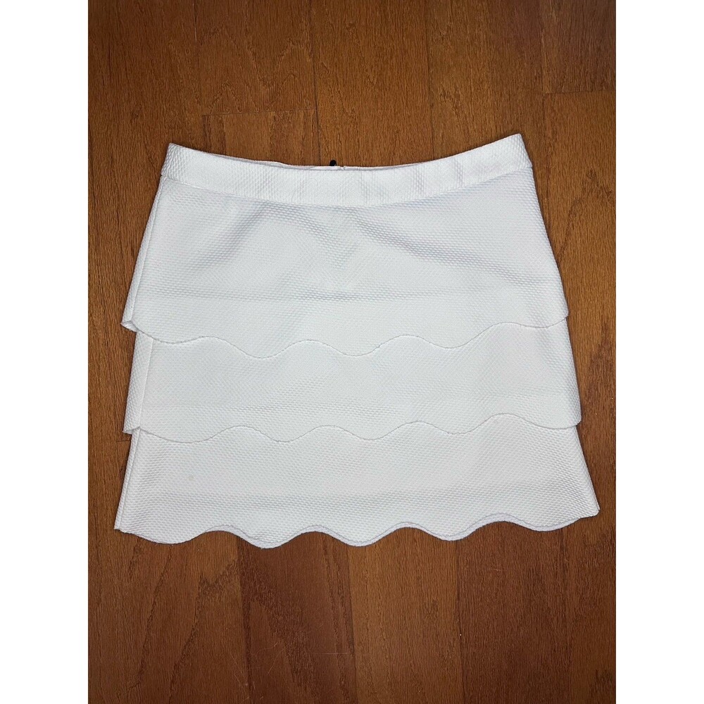 Patrizia Luca Milano White Scalloped Strapless Crop Top Size S